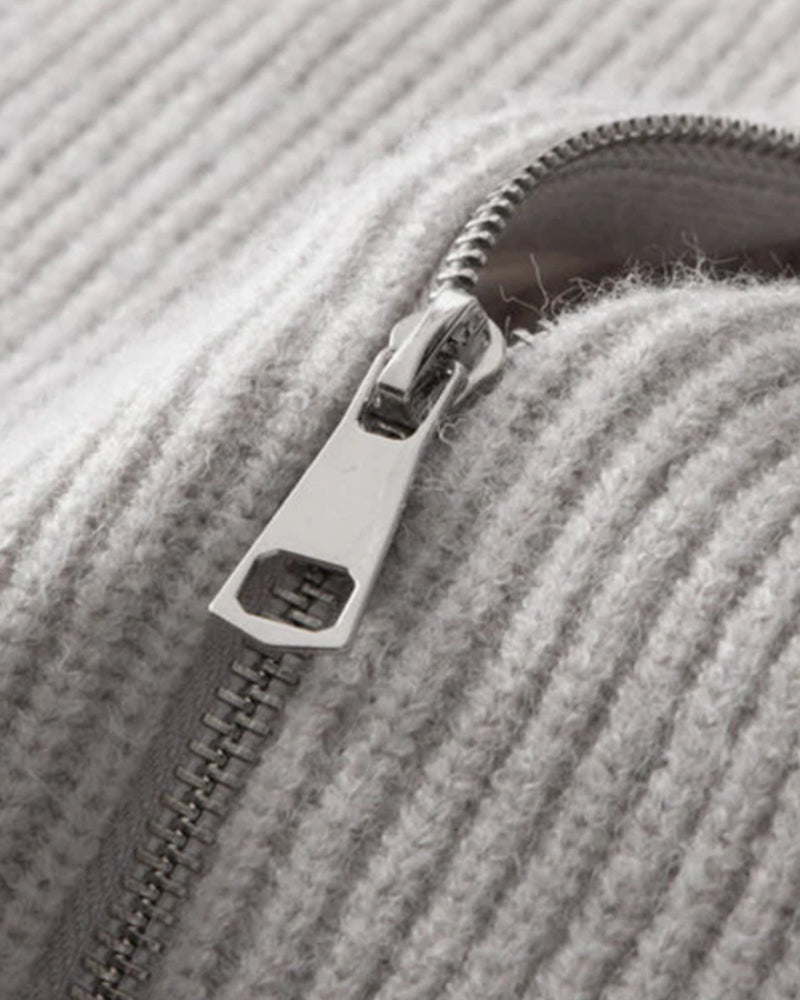 Gilet in Lana con Zip Integrale AMALFI