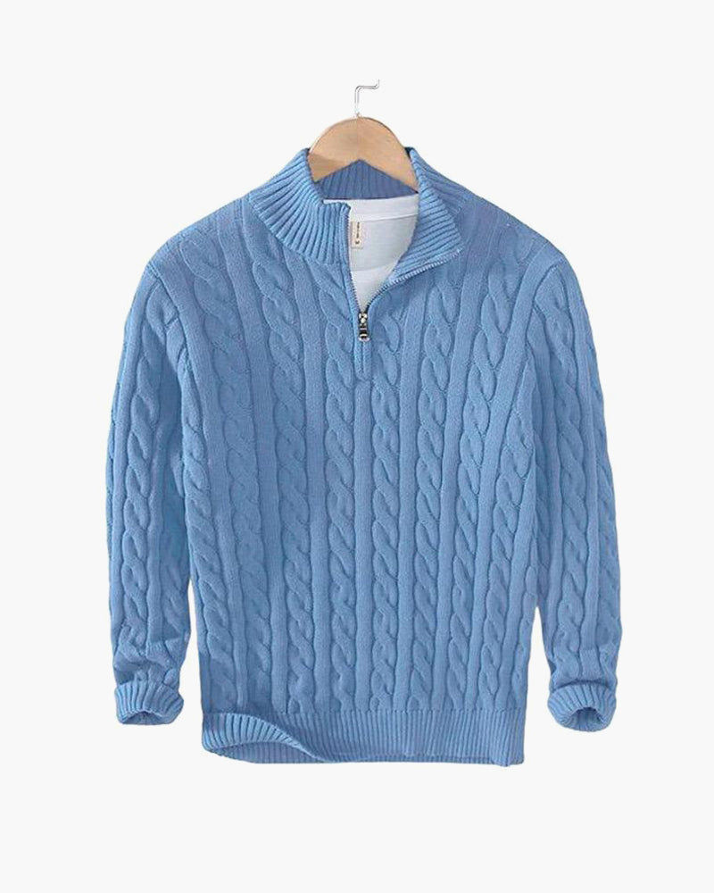 Maglione Treccia con Zip TAEBAEK