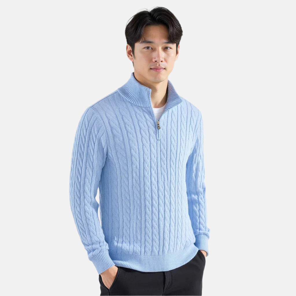 Maglione Treccia con Zip TAEBAEK