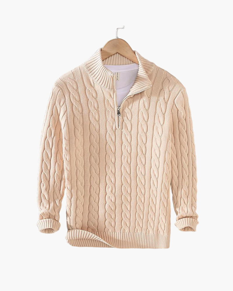 Maglione Treccia con Zip TAEBAEK
