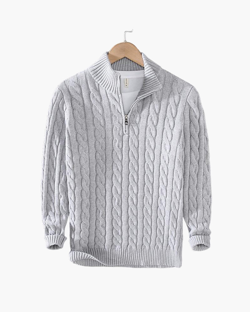 Maglione Treccia con Zip TAEBAEK