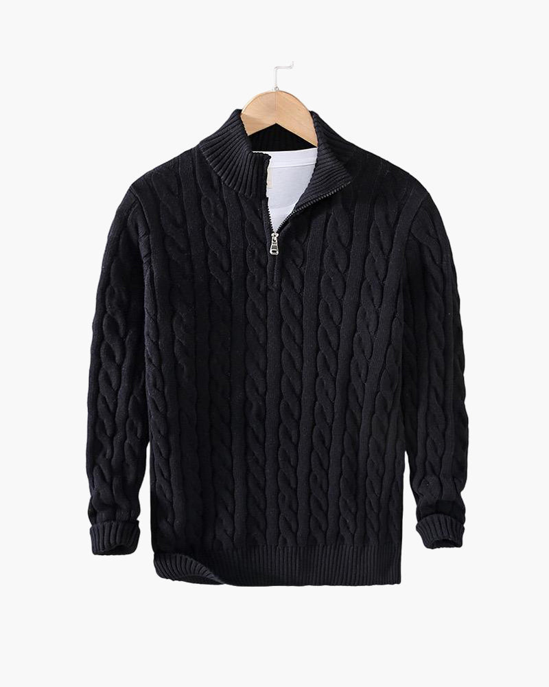 Maglione Treccia con Zip TAEBAEK