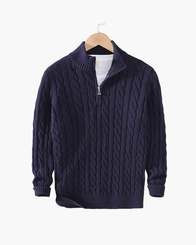 Maglione Treccia con Zip TAEBAEK